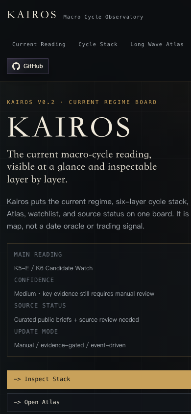Kairos 移动端仪表盘截图